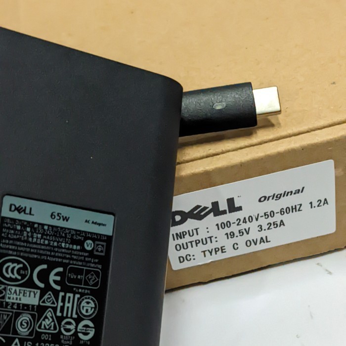 ORIGINAL Adaptor  Dell Venue 10 Pro 5056 20V 3.25A 65W USB TYPE-C