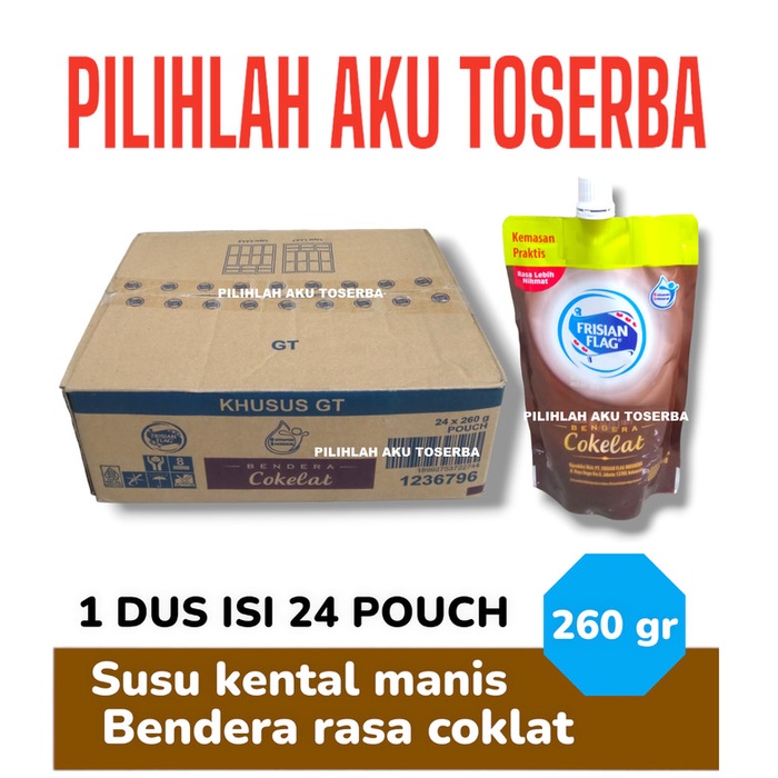 

Frisian Flag Susu Kental Manis COKELAT POUCH 260 gram - ( HARGA 1 DUS )