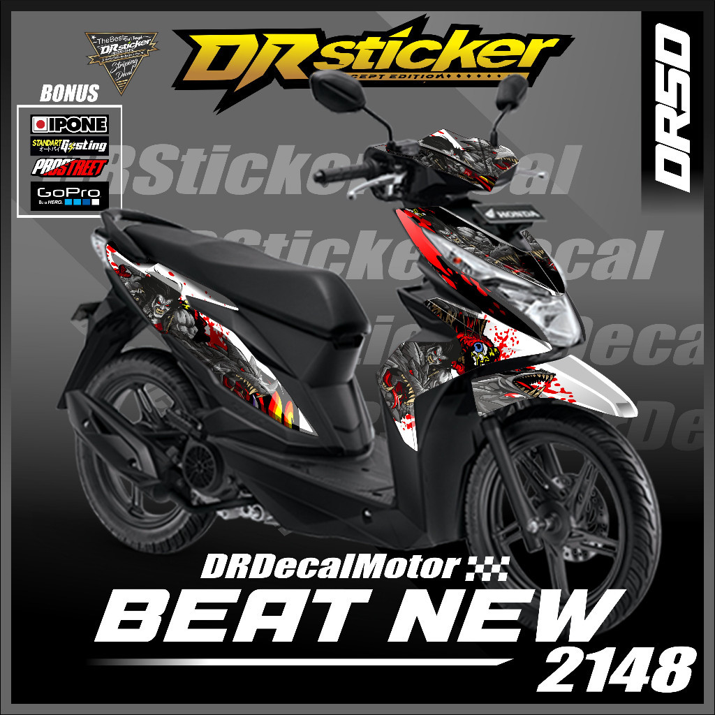 Motor Honda Decal Beat ESP Stiker Beat Street Venom Sticker Dekal Sticker 2017 2018 2019 FullBody be