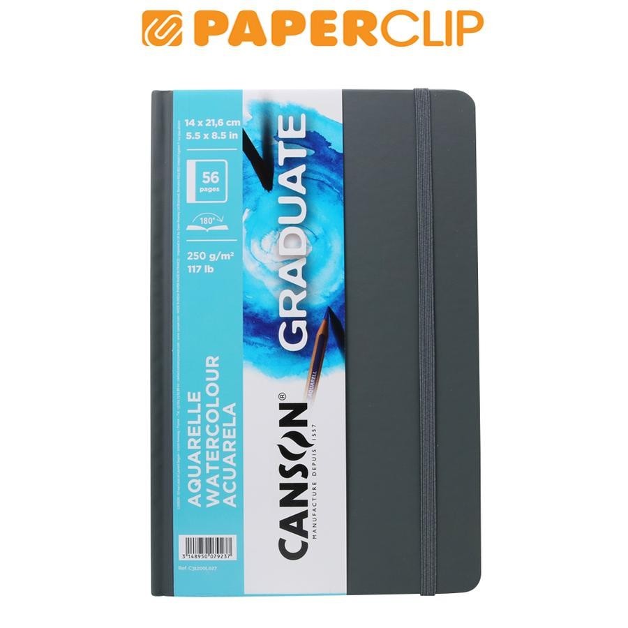 

WATERCOLOR BOOK CANSON GRADUATE AQUARELLE 31200L027 14X21 HARD COVER