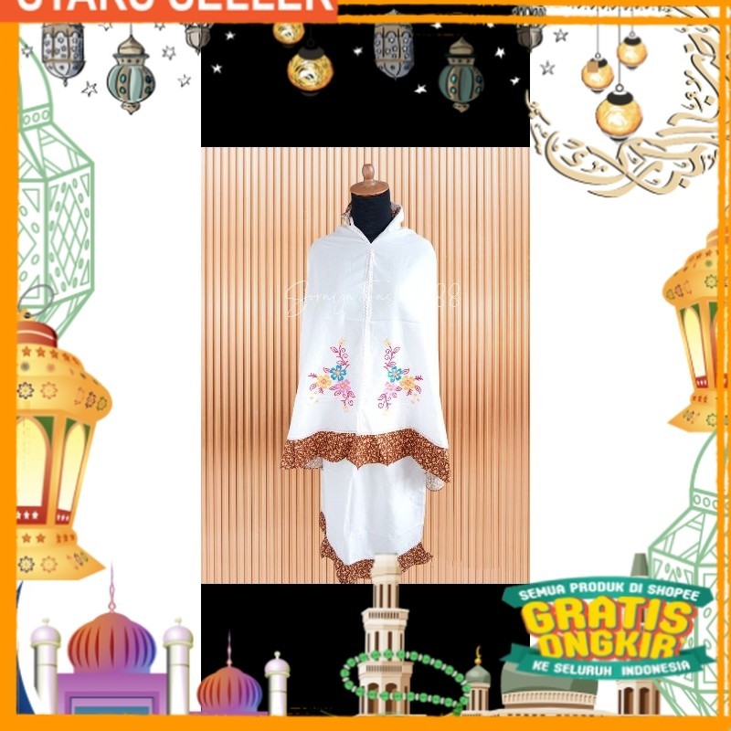 ️SORAYA️ MUKENA ANAK MOTIF BORDIR , MUKENA MURAH/ Pink Dusty Fanta Merah muda