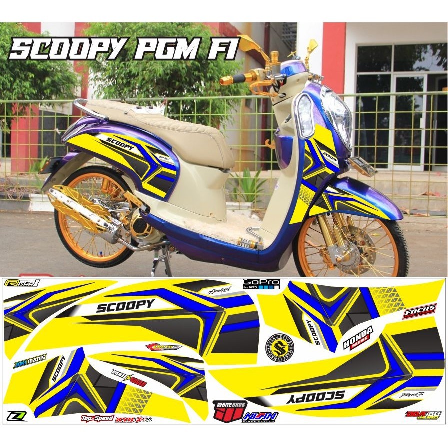 COD / LIS VARIASI STIKER STRIPING MOTOR HONDA SCOOPY FI 2012 2013-2016 VARIASI LIST MOTOR STICKER MO