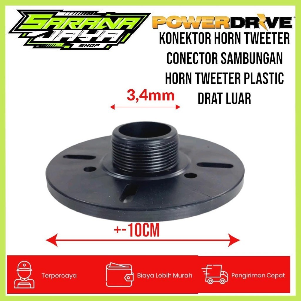 KONEKTOR HORN TWEETER Conector Sambungan Horn Tweeter Plastic Drat Luar