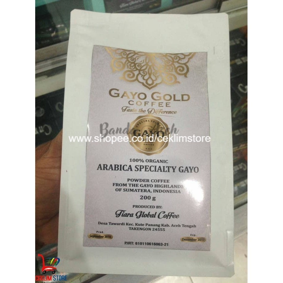 

Kopi Gayo Gold Arabika Specialty 200 Gr