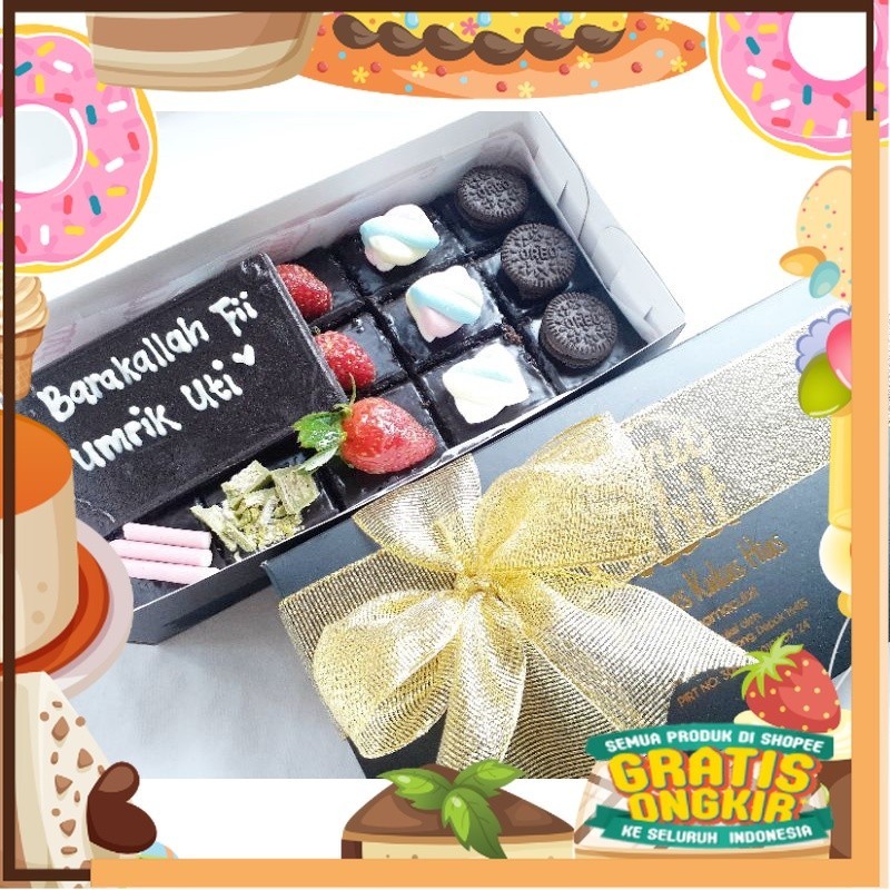 

Brownies kukus hias/ Brownies potong/ brownies skat/ kue ulang gahun/ birthday cake/ King J Snack