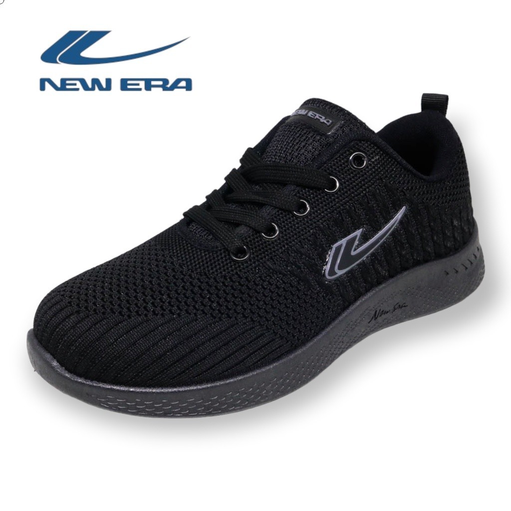 NEW ERA CINDY SEPATU KASUAL SEPATU SEKOLAH SEPATU SNEAKERS HITAM Kekinian