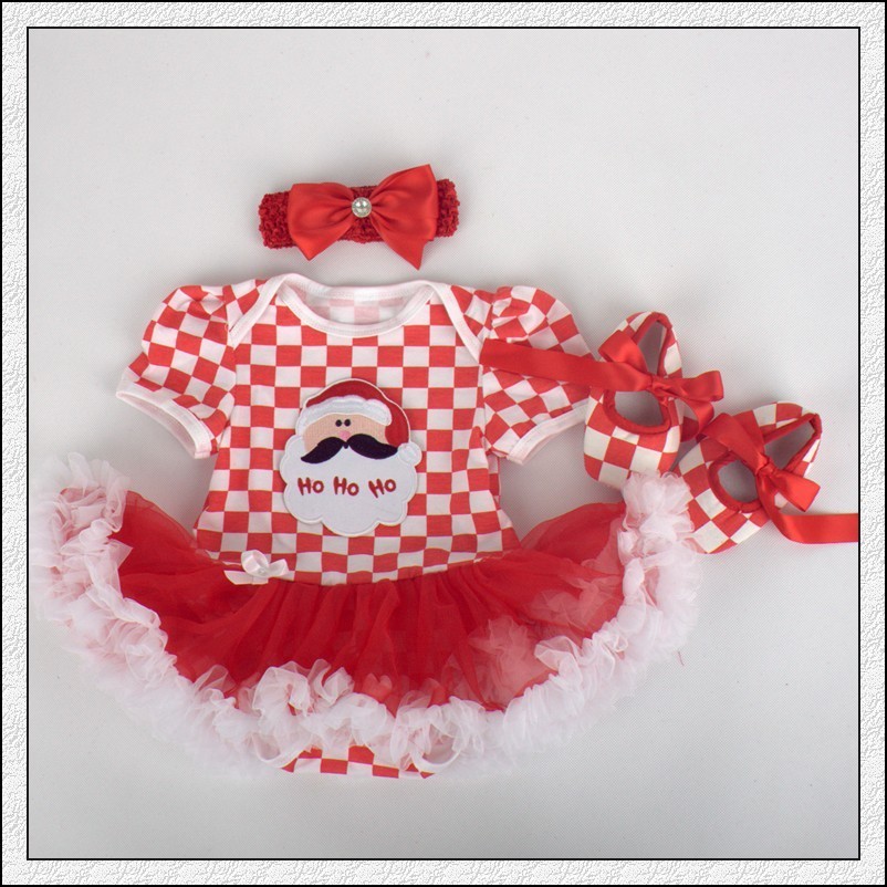 Branded Baby Girl Clothes Christmas Tutu Rompers Set For Wholesale UK