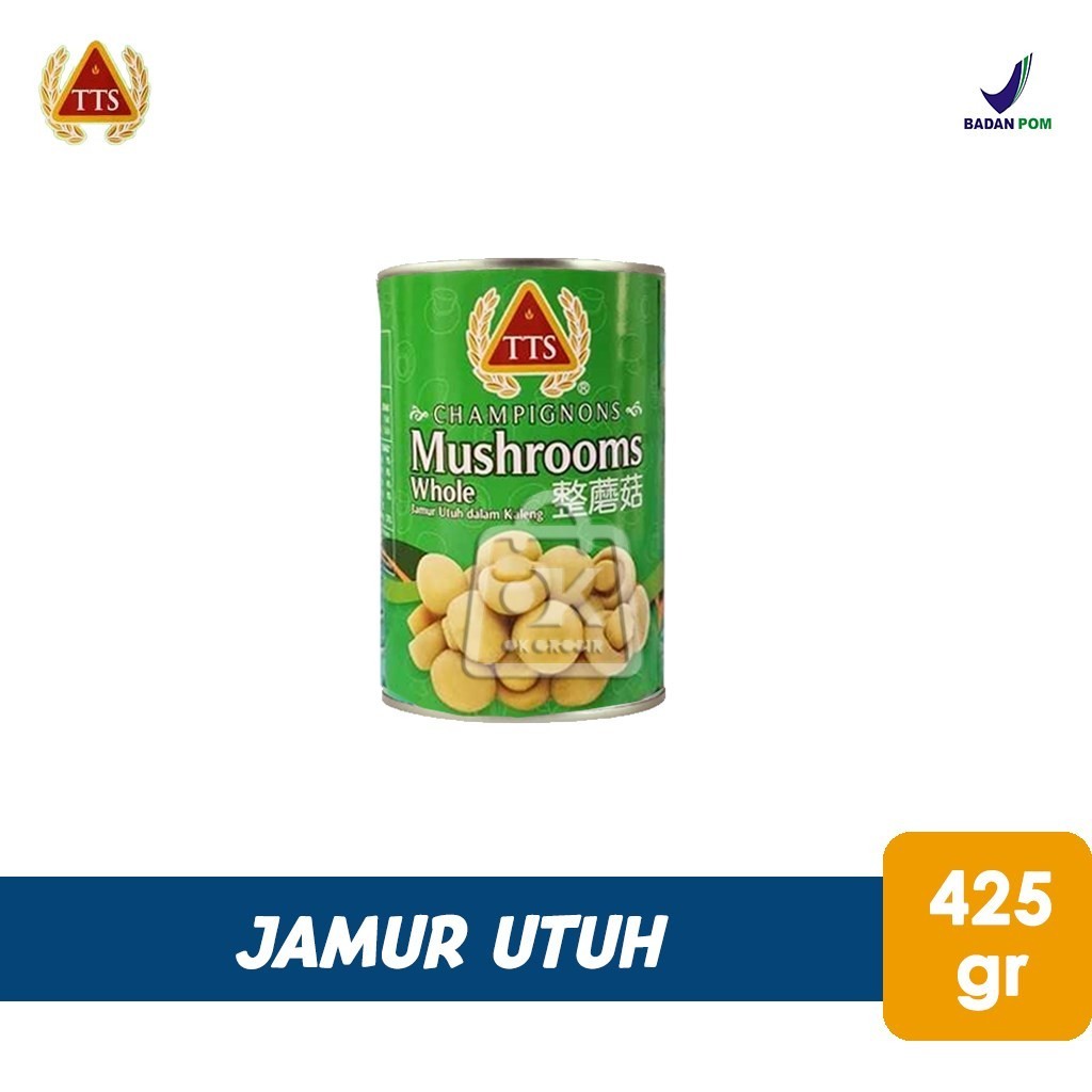 

Whole Mushrooms TTS Champignons Jamur Kancing Kaleng (425 gr)