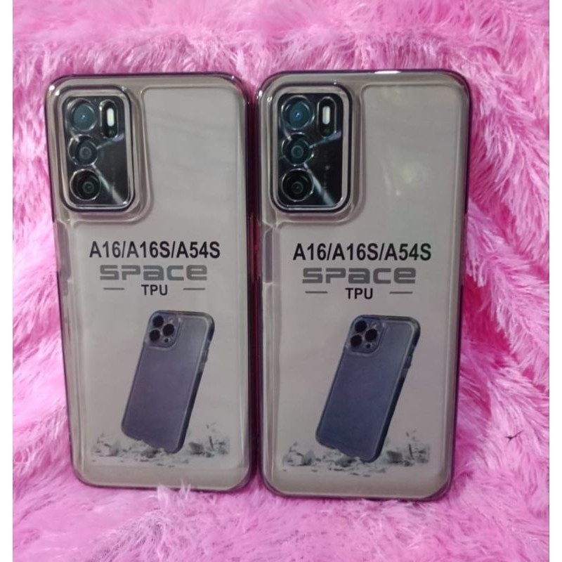 SoftCase Casing OPPO A16 A16S A54S OPPO A54 OPPO A57 A77S Silikon CLEAR HITAM Transparan Pelindung B