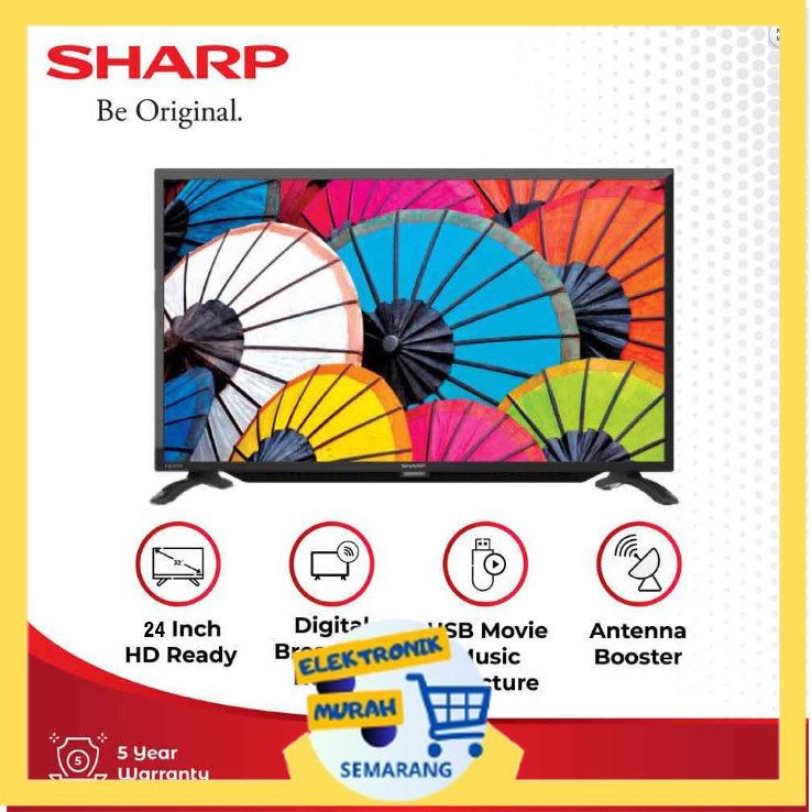 SHARP TV DIGITAL LED 24 INCH 2T-C24DC11 / 24" TV Sharp 24 INCH - 2T-C24DC11 - USB Music