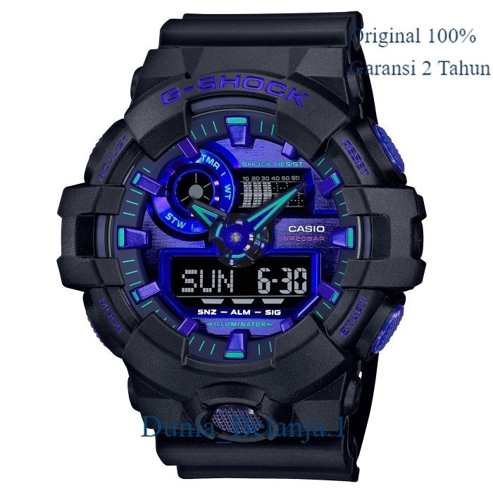 Original 100% Casio G-Shock GA-700VB-1ADR Jam Tangan Pria GSHOCK GA700 GA-700VB-1A Garansi Resmi 2 T