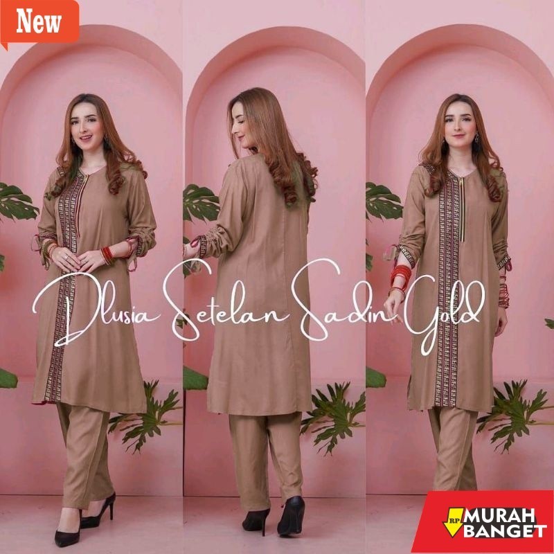 BAJU TIMUR TENGAH UNTUK LEBARAN- Setelan Arab Terbaru Baju Setelan Wanita Viral One Set Pajamas Sete