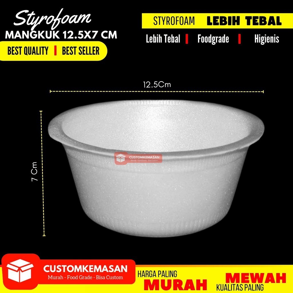 Styrofoam Mangkuk/ Styrofoam 13x6.5 Cm / Sterofoam Makanan / Styrofoam Box Makanan / Sterofoam Box /