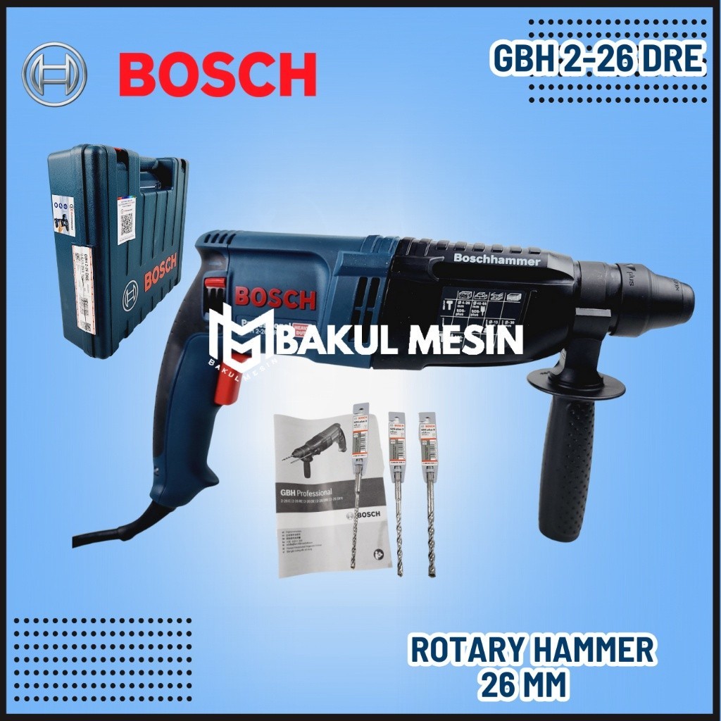 BOSCH GBH2-26DRE Mesin bor beton Rotary Hammer 26mm GBH 2-26 DRE