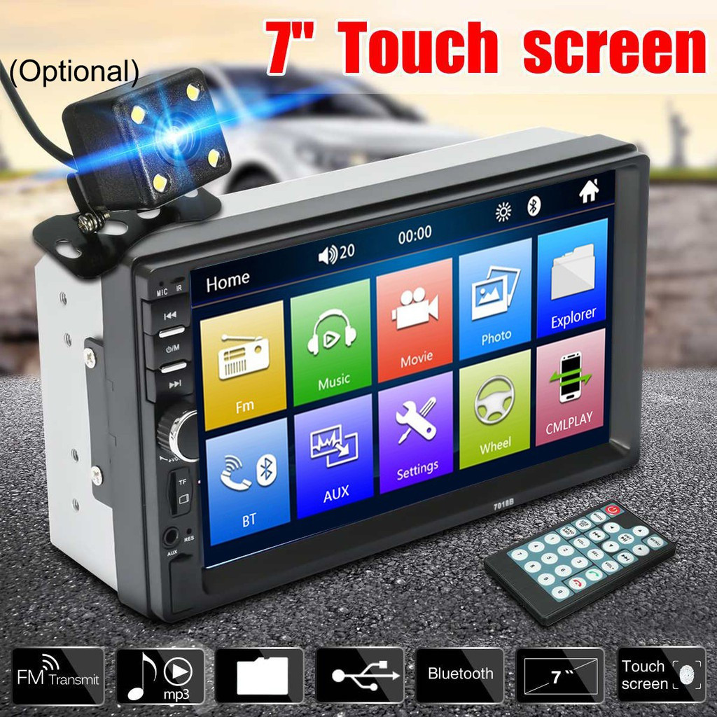 7018B Radio Mobil 2Din Universal 7 inci HD IOS/Android Mirrorlink Mobil MP5 Multimedia Player Layar 