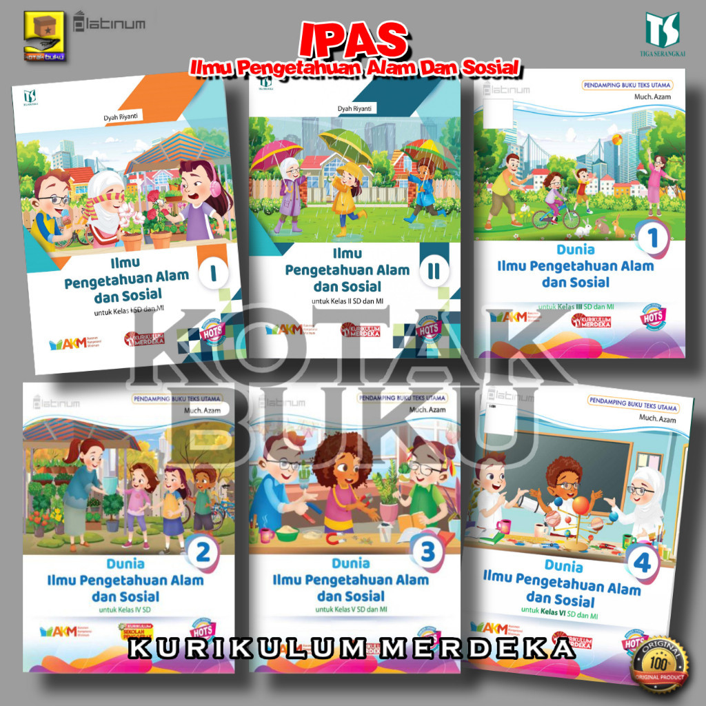 Buku IPAS SD / IPAS Kelas 1 2 3 4 5 6 SD / IPAS SD / Kurikulum Merdeka / Platinum / IPA SD - Tiga Se