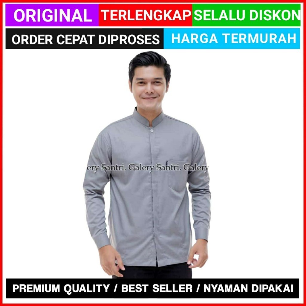 Baju Polos Lengan Panjang / Koko Habib / Koko Yamani Premium / Koko Yaman / Baju Koko Pria Lengan Pa