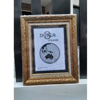 Frame Foto / Bingkai Foto 12R ( 30x40 ) Linen Motif Bali Ukir