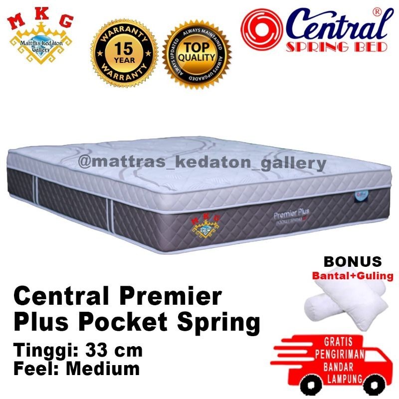 Central Springbed Premier Plus Pocket - Hanya Kasur Spring bed Matras all size