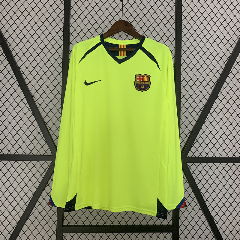 Jersey Retro long sleeve Barcelona 05/06 away a138 T shirt pria