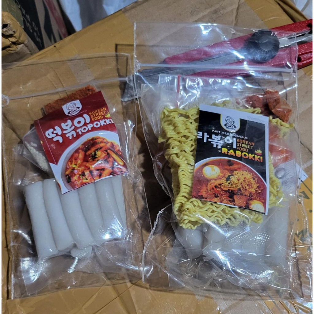 

toppoki rabokki tteoboki topoki murah homamade Ramyeon Tteokbokki RAPOKKI Tteokbokki Korea Halal Topokki Amanah