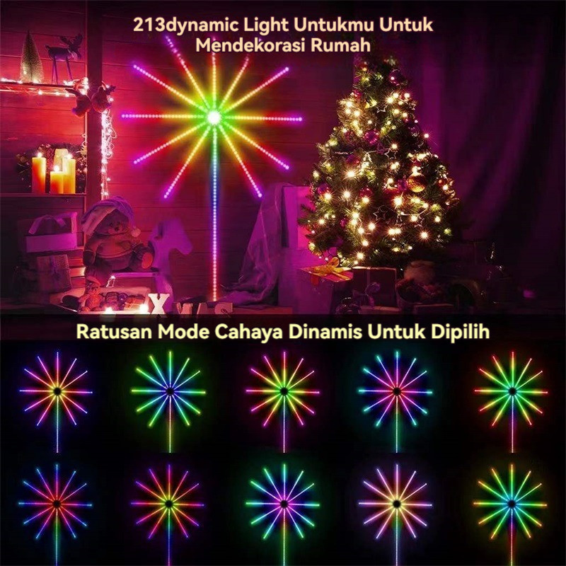 Lampu Strip 5050 Rgb Bentuk Api Dengan Music Decorasi / Led 5050 Otomatis / Warna Penuh / Sensor Mus