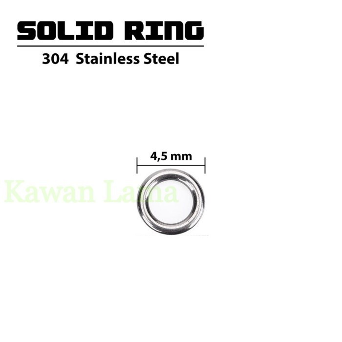 Solid ring stainless steel 304 Assit Hook, isi 100pcs - #4.5mm