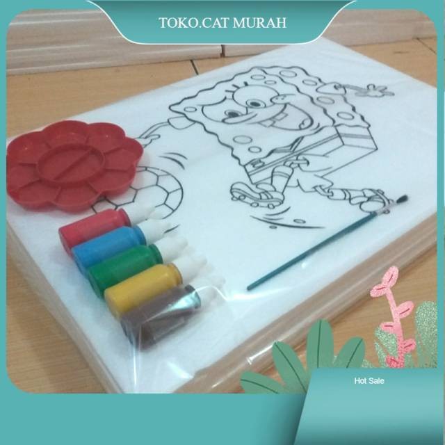 

Styrofoam- Kanvas Bagus - Lukis Gambar 6 Gambar 1 Set Bonus 5 Warna Cat Air Edukasi Anak Mewarnai