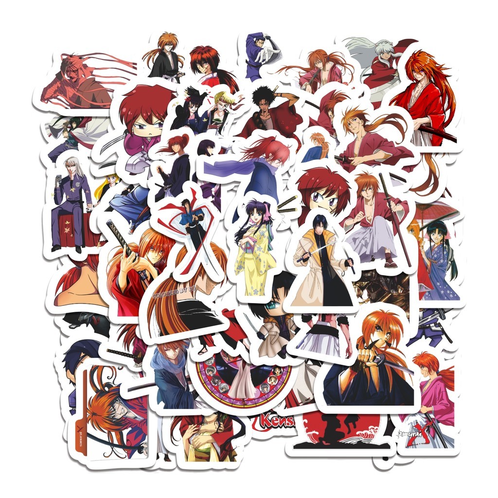 

COD 50 Pcs Stiker Rurouni kenshin Lucu Anti Air Untuk Dekorasi Notebook Sepeda Skateboard Handphone