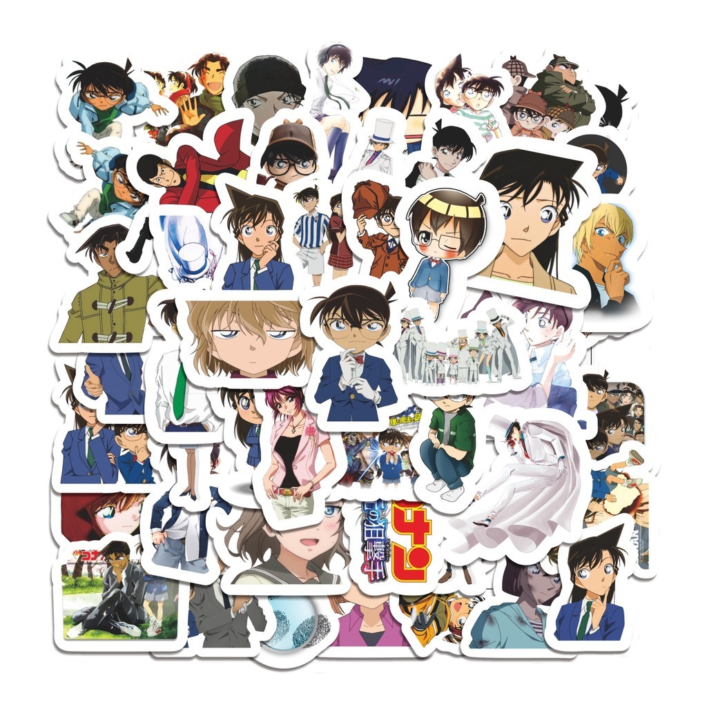 

COD 50 Pcs Stiker Detective Conan Lucu Anti Air Untuk Dekorasi Notebook Sepeda Skateboard Handphone