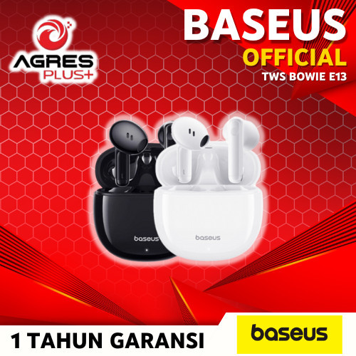 BASEUS BOWIE E13 TWS BLUETOOTH 5.3 EARBUDS LOW LATENCY MODE  - Hitam