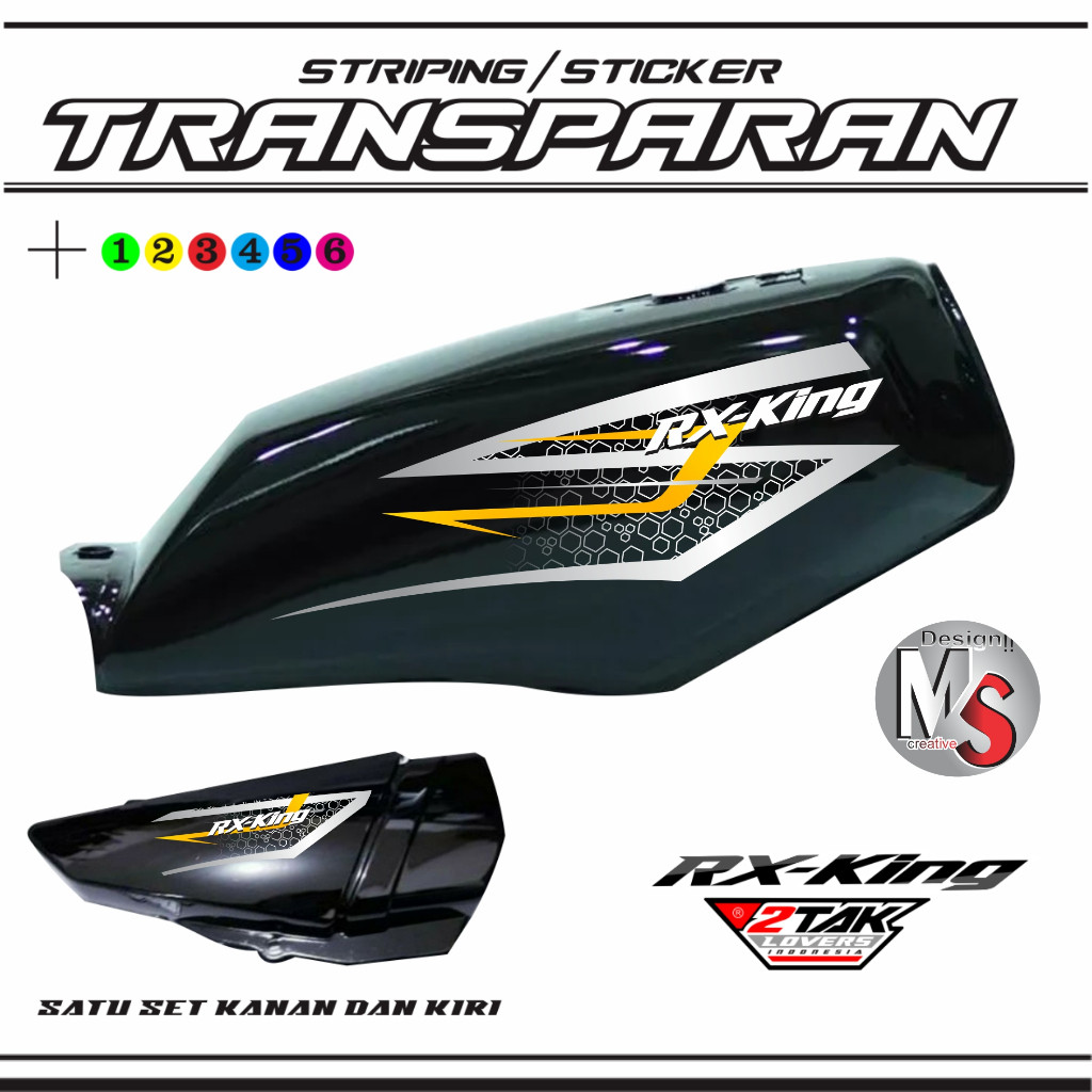 sticker rx king variasi transparan hologram aksesoris custome hitam original rx-k-2 VARIASI TRANSPAR