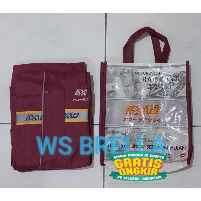 TPK/Jas Hujan / Raincoat AXIO 882 Europe Original - L, Merah Maroon/ bsar jumbo mantel jashujan