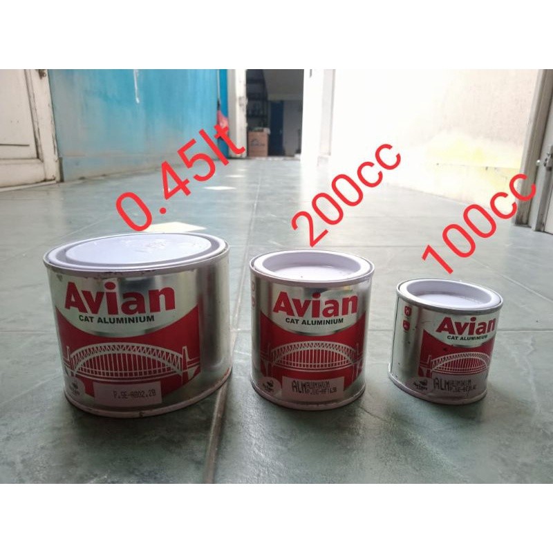 CAT BESI SILVER 1/2 KG, Cat Avian Chrome Aluminum 0,45 lt , cat minyak alumunium