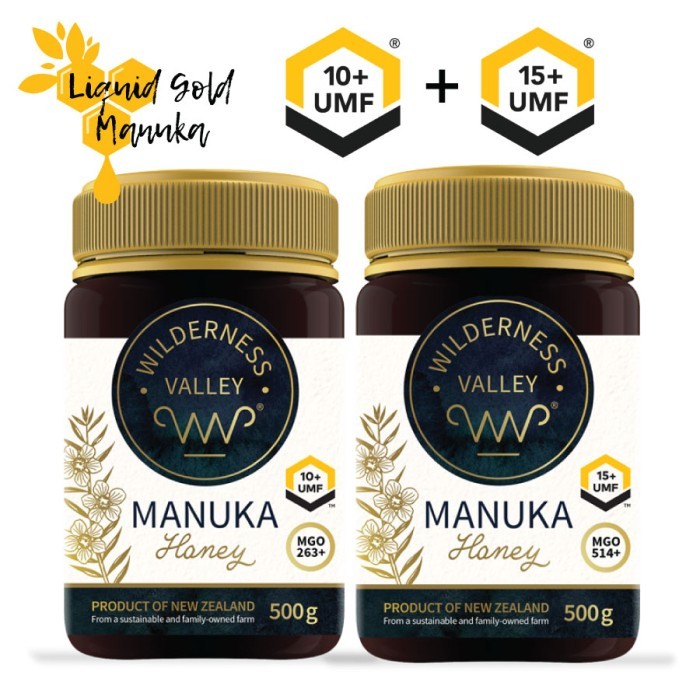 

WILDERNESS VALLEY MADU MANUKA HONEY COMBO UMF 10, 500g & UMF 15