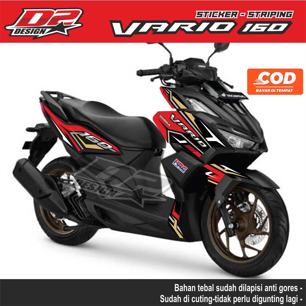 Stiker Vario 160 grafis Hitam