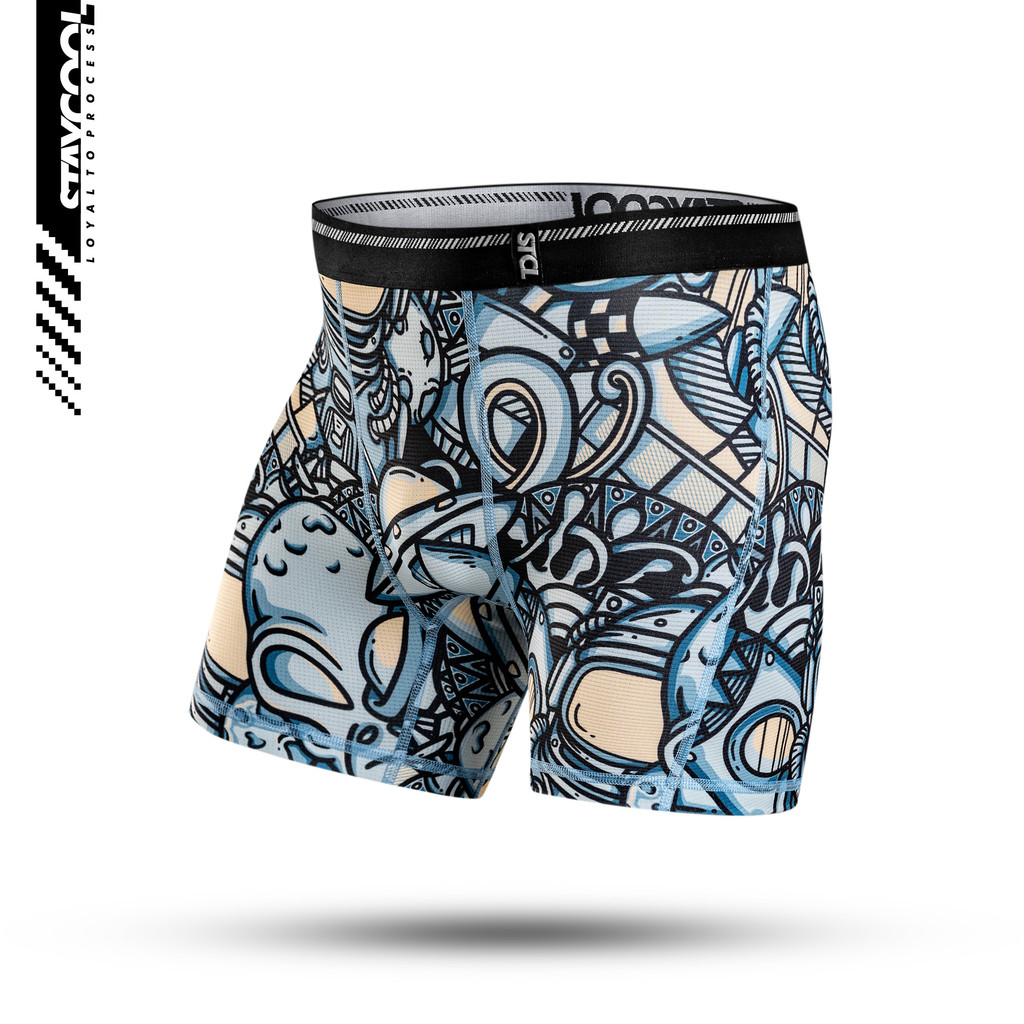 StayCool SuppleCool Cosmic Celana Dalam Pria Boxer Briefs StayCool SuppleCool Cosmic Blue Boxer Brie