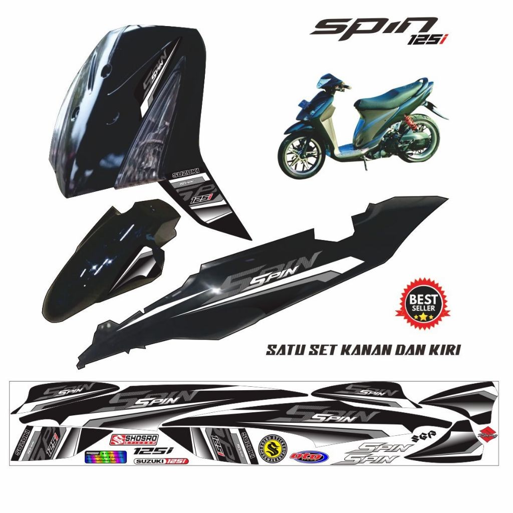 POLET STIKER SUZUKI SPIN VARIASI STRIPING SPIN VARIASI MOTOR