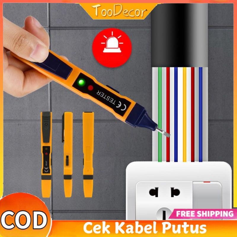 Tespen Listrik Cek Kabel Putus Pena Testpen Otomatis Kelistrikan Listrik Digital Tespen Digital AC/D