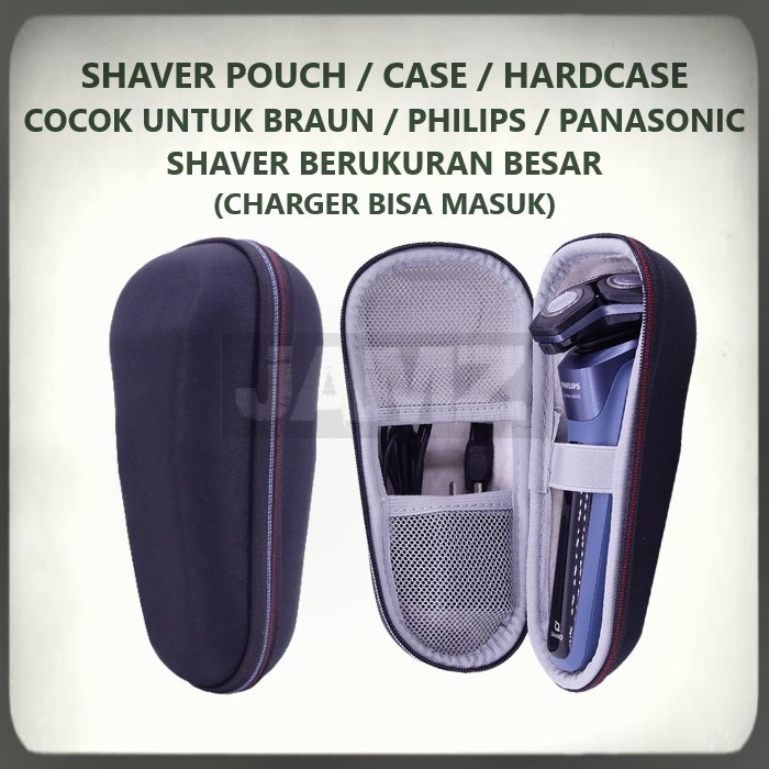 BRUN Shaver Pouch Hardcase for BRAUN / PHILIPS / PANASONIC Shaver Case Tempat Penyimpanan Alat Cukur
