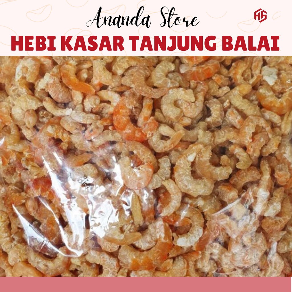 

Hebi Udang / Ebi Besar Tanjung Balai Merah 1kg kupas kulit Udang segar Pukul Kering