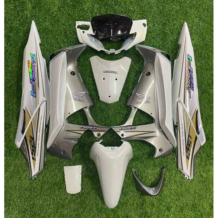 Cver Body Alus Motor Supra X 125 Warna Silver Putih 2005