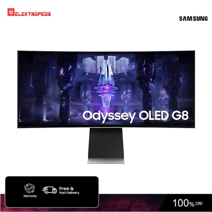 Monitor OLED Samsung LS34BG850 S34BG850 34” Odyssey OLED G8 G85B WQHD 3440x1440p 175Hz USB-C 65w Sma