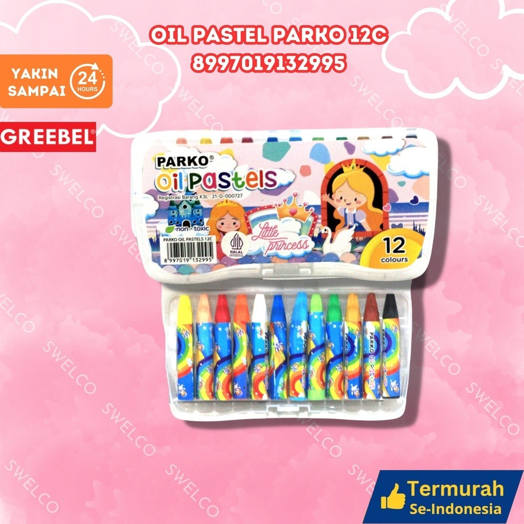 

PARKO OIL PASTEL isi 12 WARNA (PARKO)/Crayon Krayon Art untuk Sekolah Anak & professional OIL PASTEL PARKO 12C