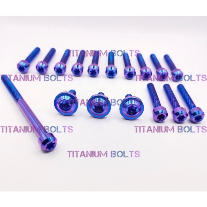 Baut CVT Set Beat Karbu Titanium Bolt Beat Fi Titanium GR5 Original