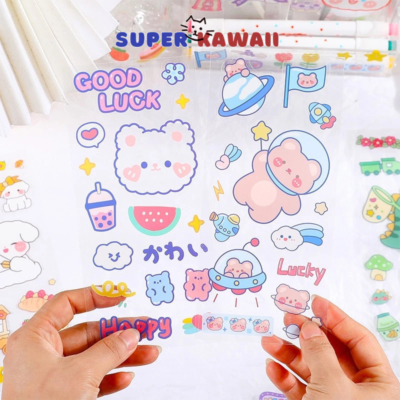 

Super Kawaii - [SK96] Sticker dekorasi berbagai motif kartun / sticker laptop / sticker case / stiker casing / sticker waterproof / sticker bening /dekorasi jurnal