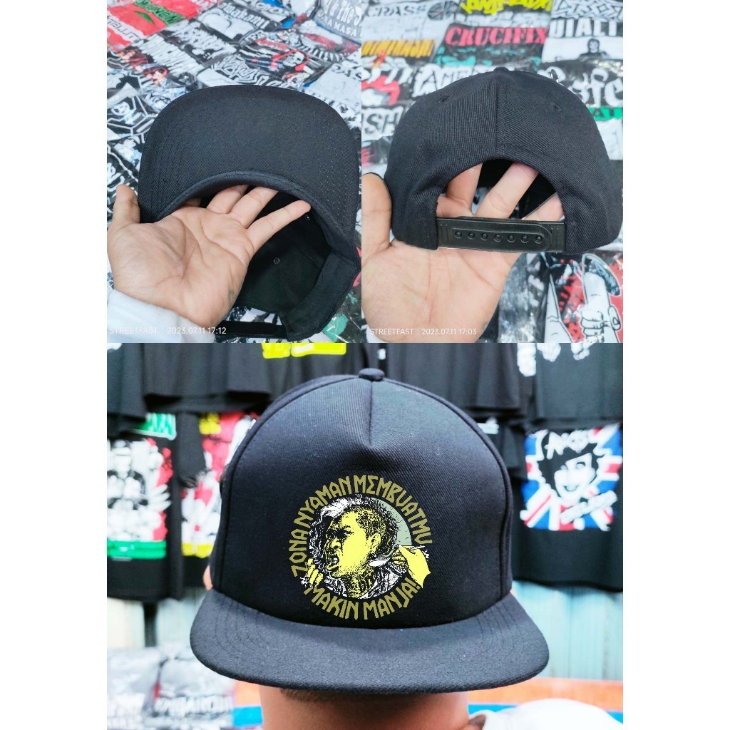cod topi snapback zona nyaman..topi ceper.topi snapback.topi pria