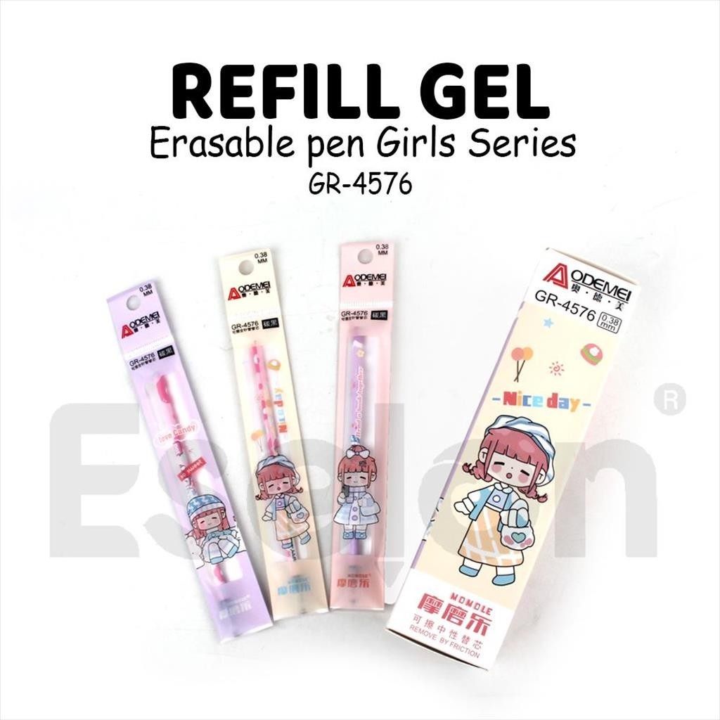

[ES.JKT]1Kotak isi 20 pcs refil pulpen hapus GR-4576/ REFIL GEN HAPUS MOTIF CEWEK