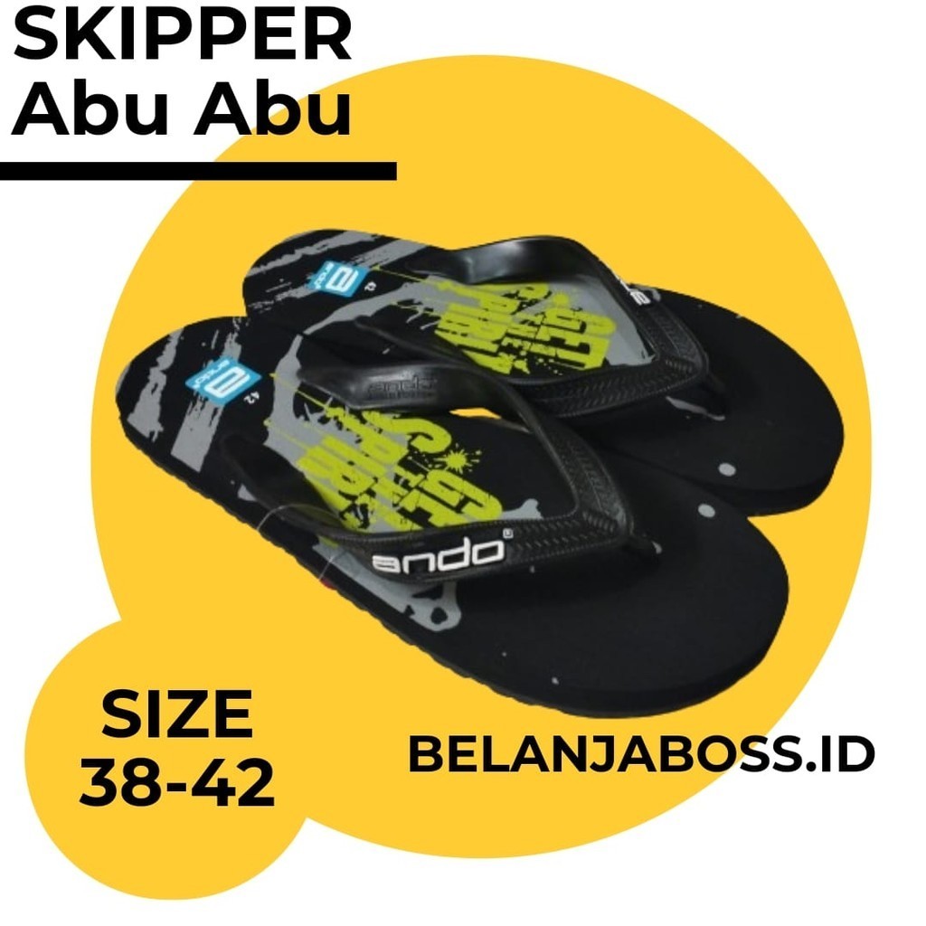 Sandal Ando SKIPPER 02 SANDAL Jepit Pria Rumahan Ukuran 38-42