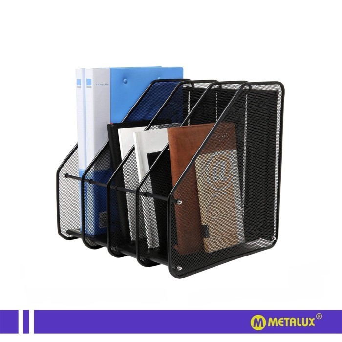 

PROMO!! -METALUX FILE RACK L - Rak Dokumen layer | Document Rack - Black 3 Layer